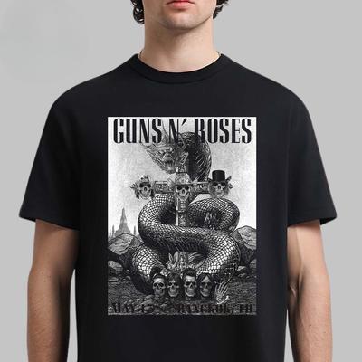 Rzadka koszulka Guns N Roses Wiedeń Austria 2025 Miejsce: Stadion Ernsta Happela 24 lipca 2025 T-Shirt