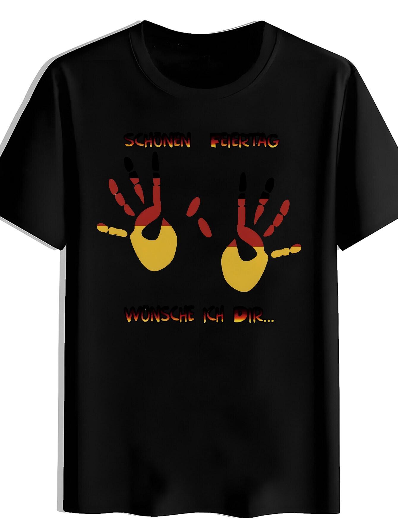 T-shirt A Stylish And Artistic Short-Sleeve with a Black Color And Trendy M