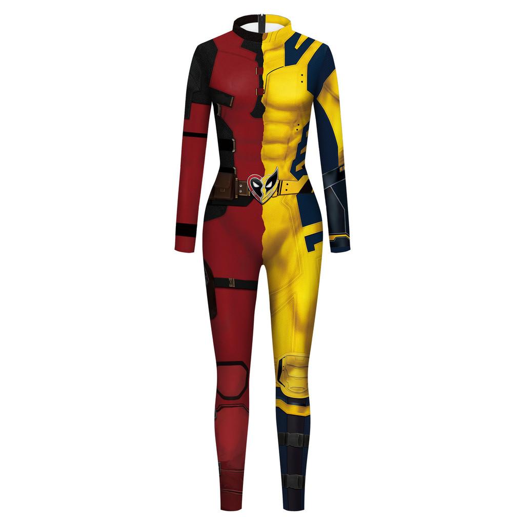 Combinaison Personnage Marvel Deadpool Et Wolverine Pour Halloween Cosplay Costumes Fêtes