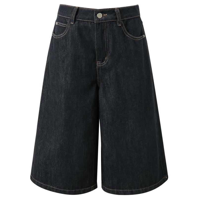 

Women s High-Waist Loose Fit Cropped Wide-Leg Jeans XL