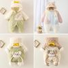 Cozy Padded Cotton Romper for Newborns – Warm Autumn & Winter Outdoor Wear