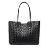 High-End Genuine Leather Women's Woven Tote Bag - Large Capacity, Versatile Cowhide Handbag