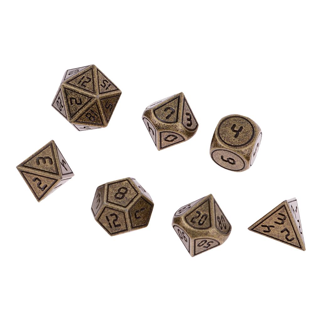7x D10 multi-face dé GEM Die pour RPG donjons /& dragons jeux D/&D MDN I