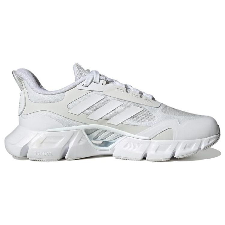 Adidas Climacool Solid Color Comfortable PU Fabric Synthetic Leather Low Top Casual Urban Commuting Running Shoes Unisex Sneakers White Gray IF0639
