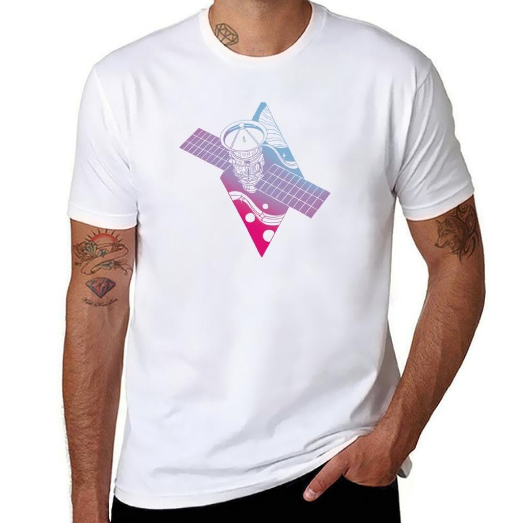 Satellite Black Tshirt Basic Solid Color Short Sleeve Tshirt