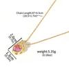 2PCS/Lot Anime Princess Long Hair Sun Crystal Crown Charm Necklace Rapunzel Rhinestone Girl Gift Pendant Chain Elegant Jewelry