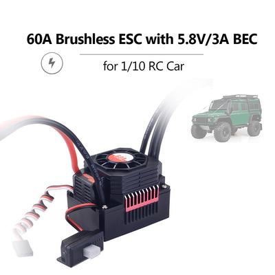 SURPASS HOBBY 60A Børsteløs ESC Vandtæt Elektronisk Hastighedsregulator til 1/10 RC Bil Lastebil
