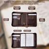 Cross-themed Vegan Leather Bible Cover Dust-proof with Phone Pocket PU Leather Bible Bag Built-in Bookmark Ribbon