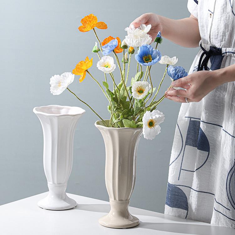 Keramikvase, hydroponische Vase, Blumenarrangement, Heimdekoration, Desktop-Ornamente, Gartendekoration