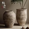 Large Handmade Japanese Zen Ceramic Vase for Courtyard and Landscaping Decor