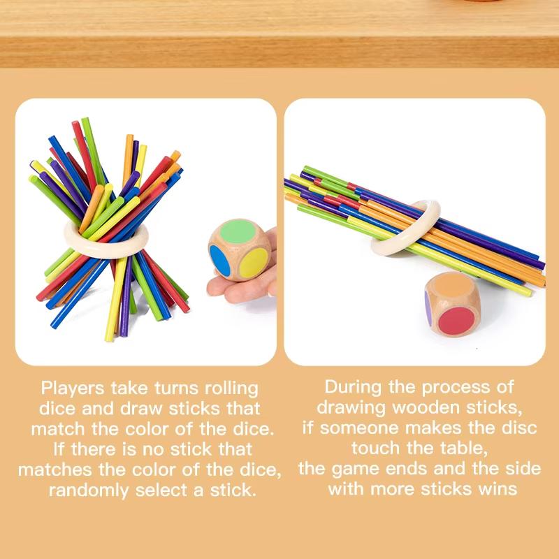 Parent-Child Interactive Wooden Stick Children's Battle Spatial Thinking Training Puzzle Educational Balance Wooden Toy Gifts