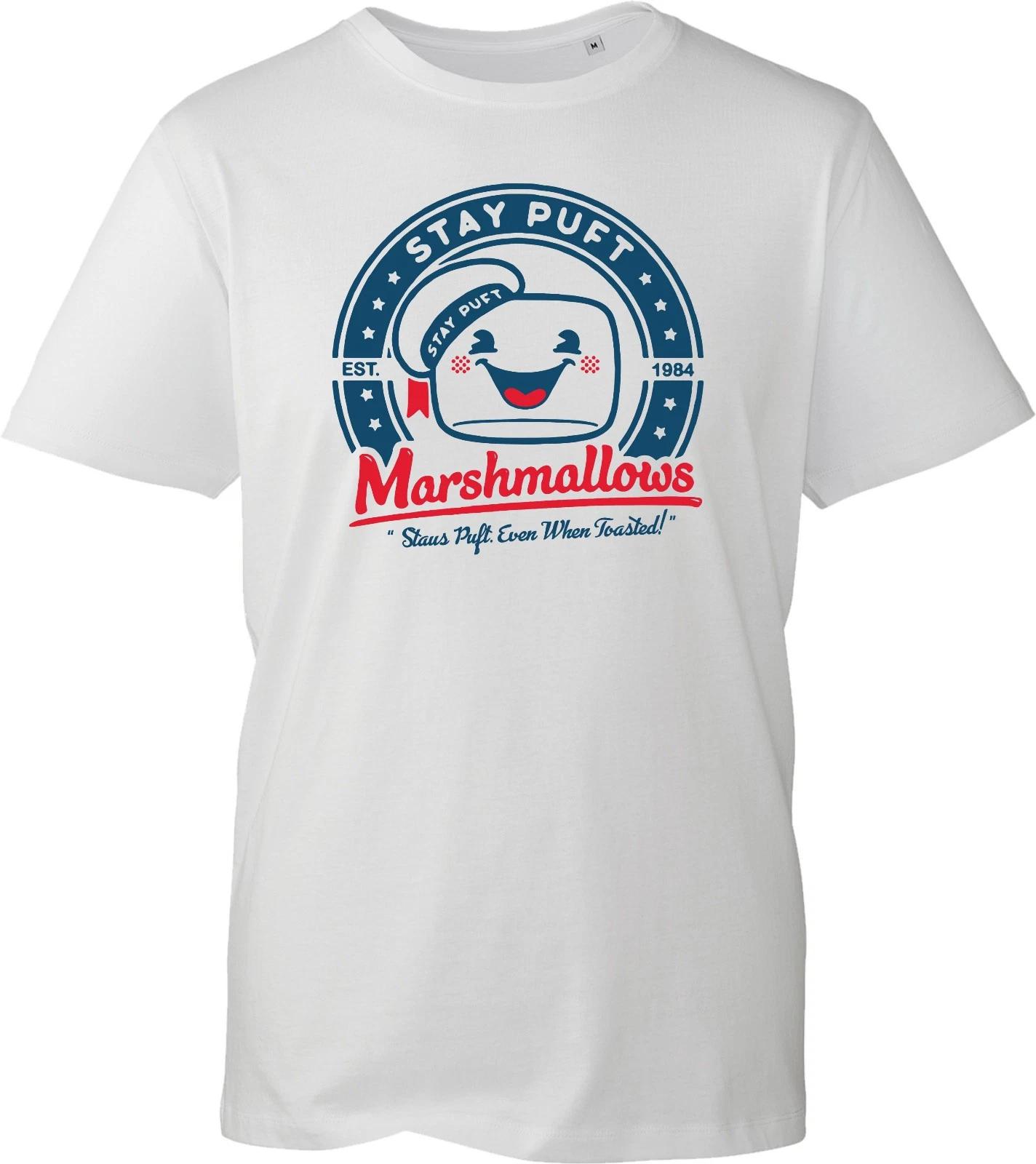 

Stay Puft Marshmallows 80s T-Shirt Ghost Novelty Busters Science Comedy Gift Top M