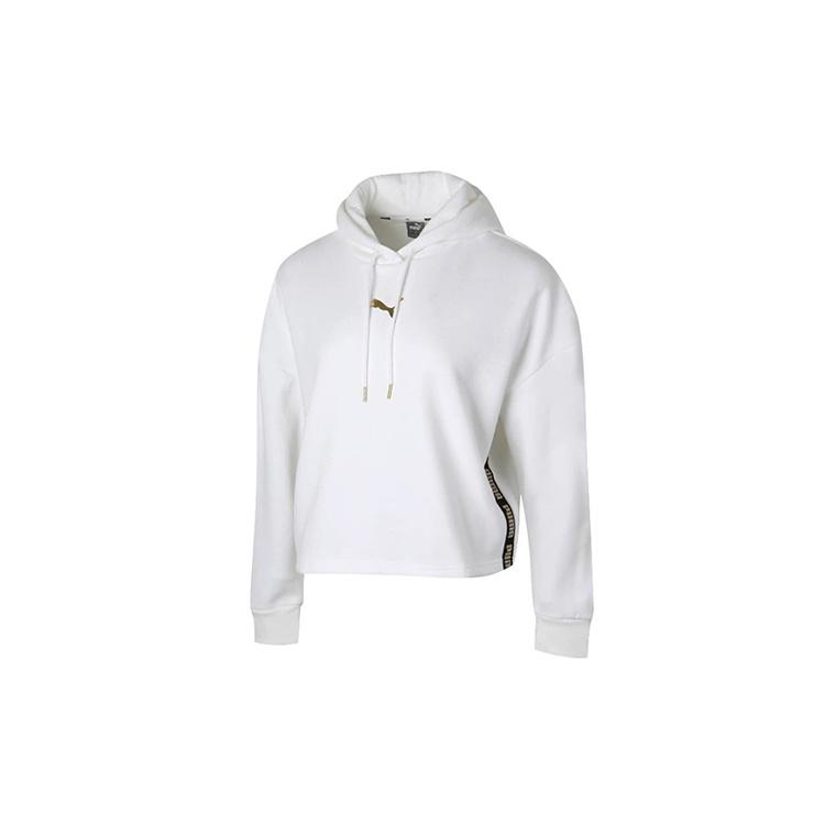 (WMNS) PUMA Metallic Nights Hoodie  White Gold  Women s 587148-02 M