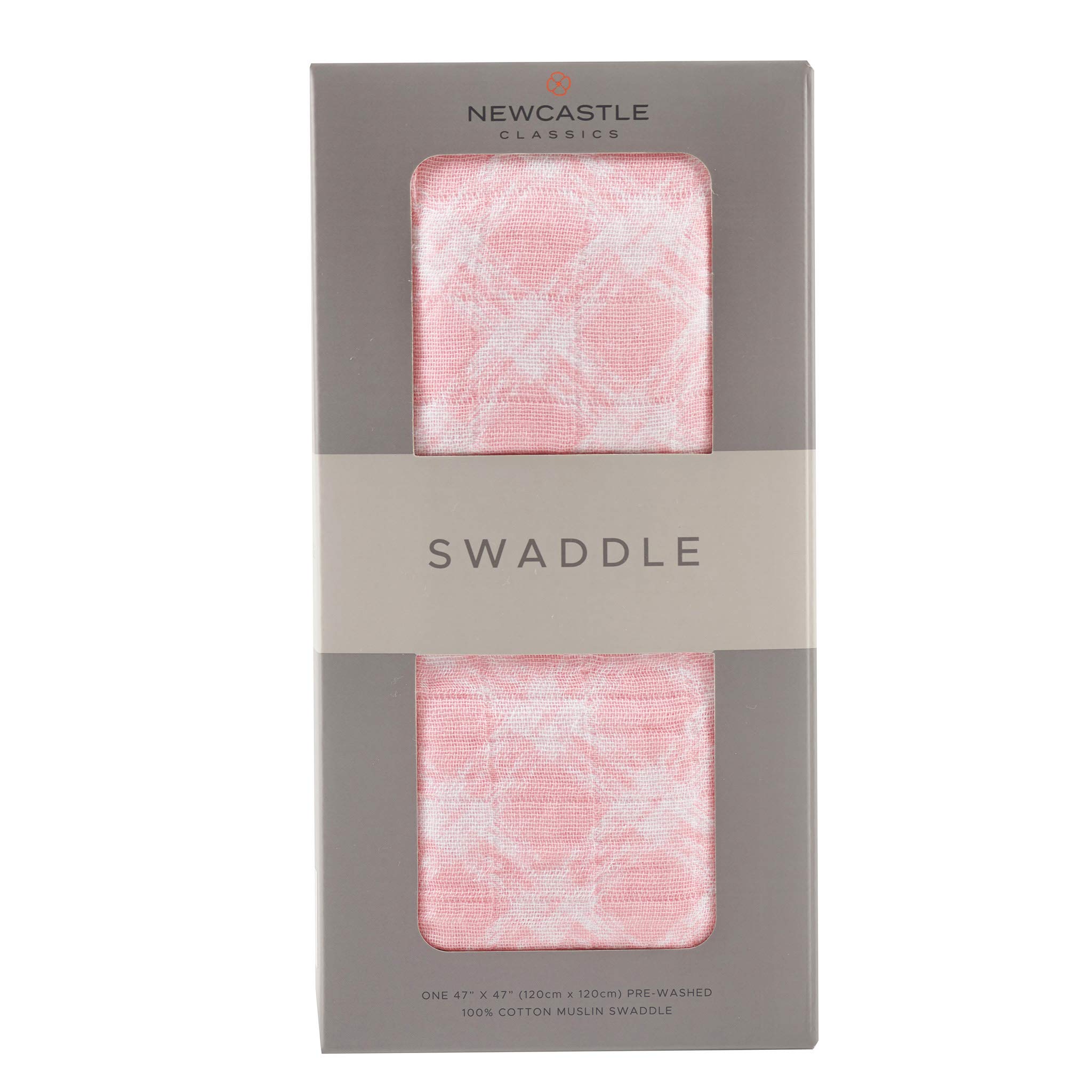 

Хлопковая муслиновая пеленка Newcastle Classics Японское мягкое и пушистое одеяло для новорожденных 0 месяцев и [Официальный продукт], Клетка,