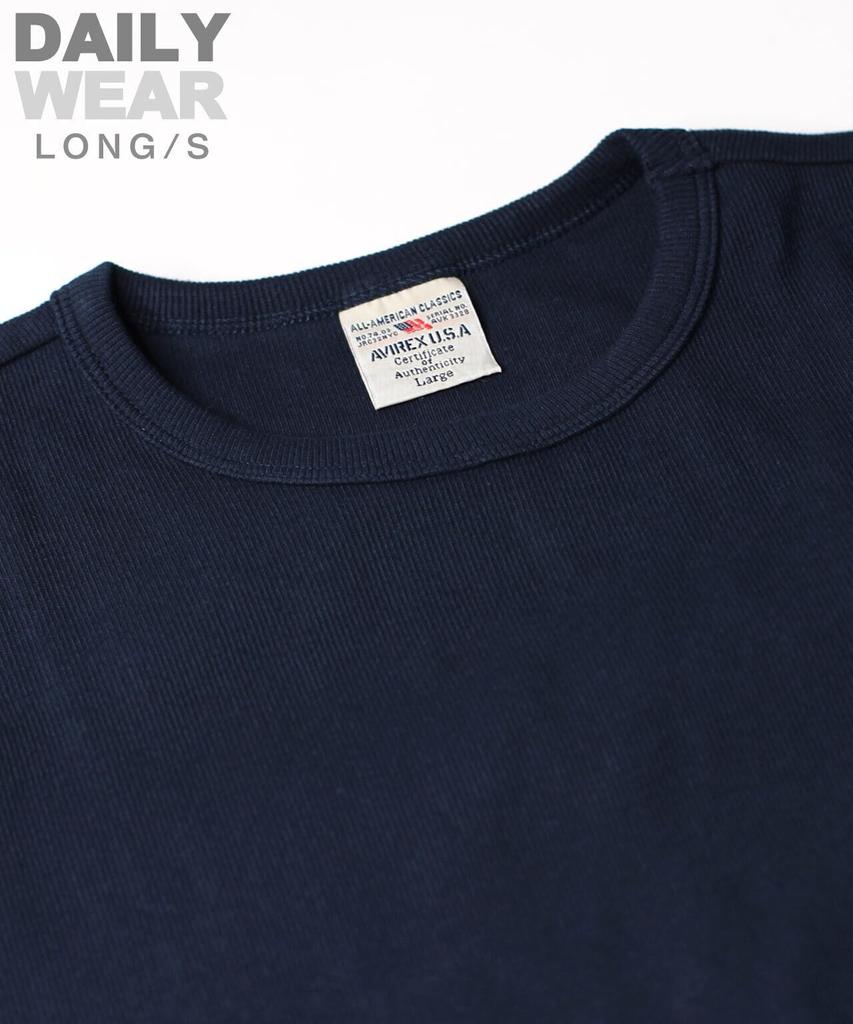 AVIREX DAILY RIB CREWNECK TEE 6153481 royal
