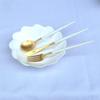 Cutipol GOA White Matte Gold 3-Piece Dessert Set (Knife, Fork, Spoon)