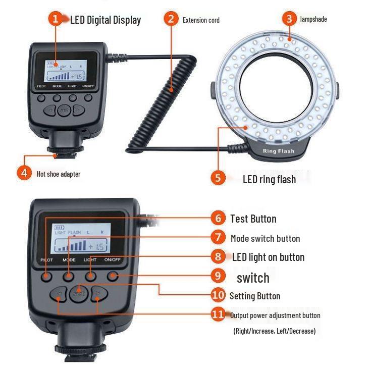 HD-130 DSLR Kamera Ringlicht LED Makroblitz