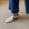 Sheepskin version inner height increase 7CM woven hollow bag head half slippers outer wear breathable skirt platform sandals women