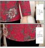 2026 Spring & Autumn Plus Size Printed Jacket for Middle-Aged Women – Lapel, Loose Fit, Slimming Style