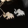 Luxury Crystal Elephant Brooches For Women Men Vintage Animal Rhinestone Buckle Fashion Suit Clothes Badges Jewelry