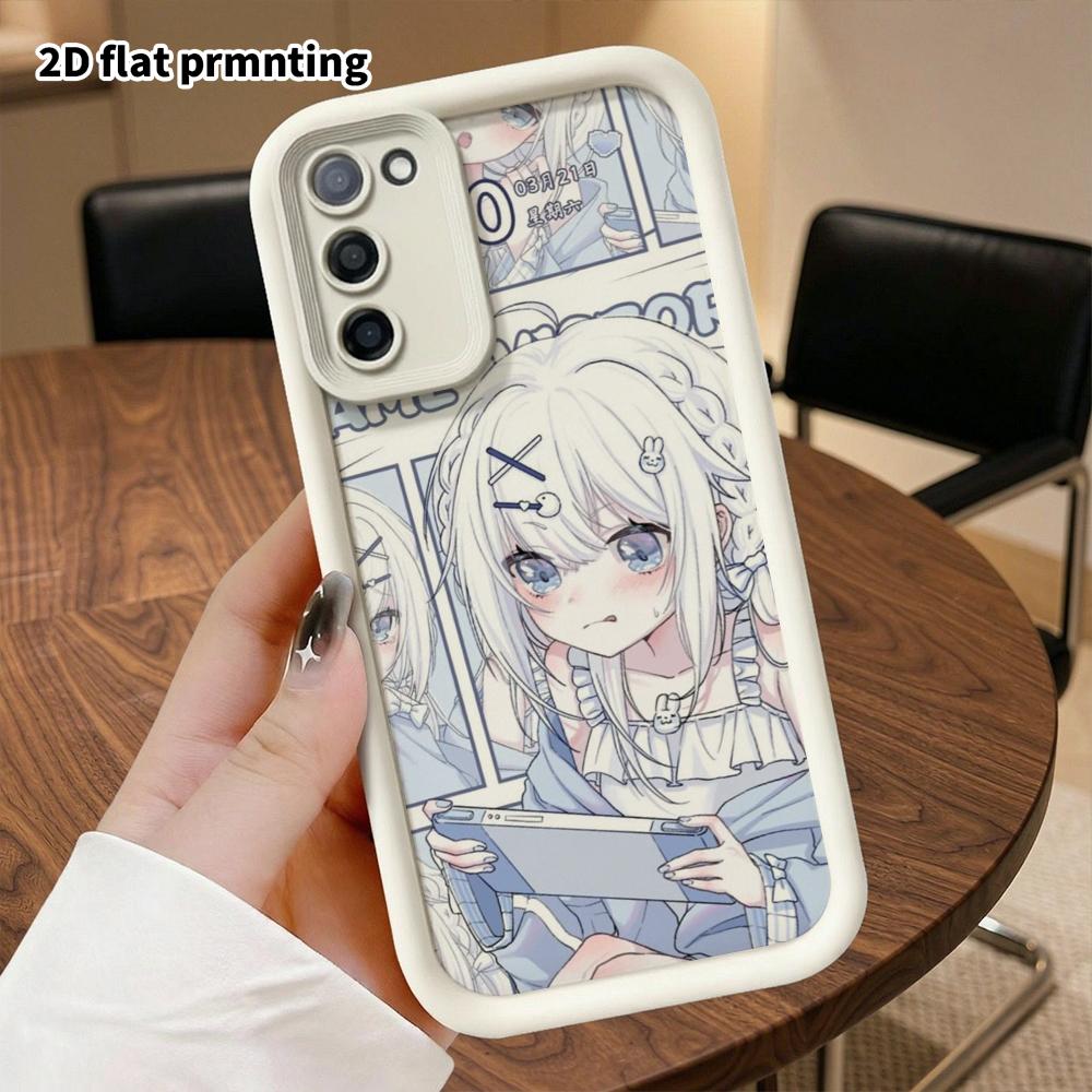 Phone Case: 2D Flat, Suitable for Samsung Galaxy A34 A35 M05 M06 S20 S22 S21 FE Plus 5G Protective Case, Fresh Cute Girl Style, Perfect Christmas and
