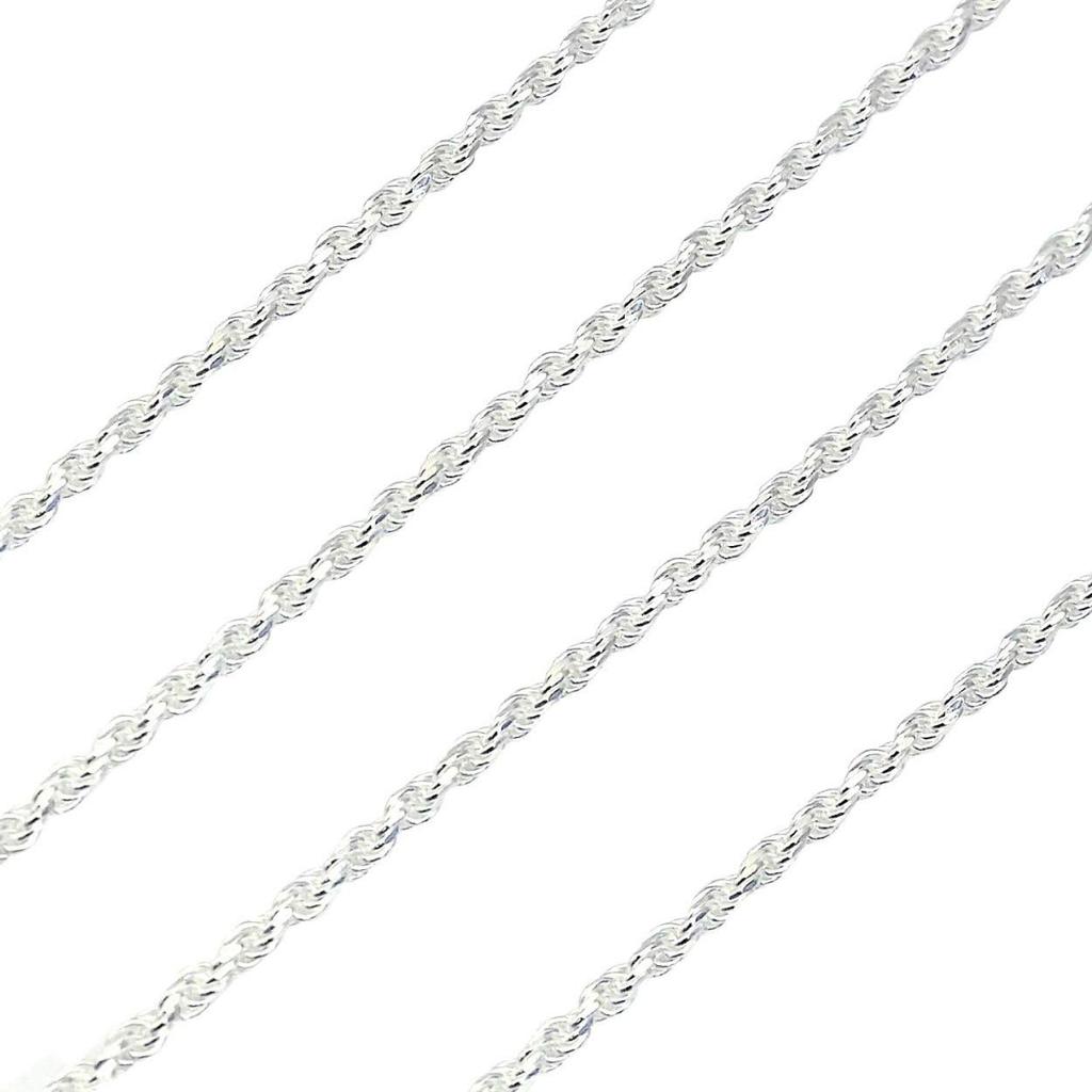 Sterling Silver 925 Cut French Rope [Sears] Chain, 2.4mm width, 45cm, sfr50-45