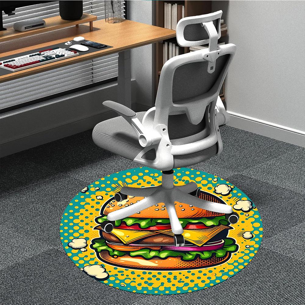 

1pc Cheeseburger, Fast Food Chair Carpet for Office, Soft Flannel Throw Mat, Perfect for Office,Holiday Party Decoration Choice yy251113208 80cm by 80cm
