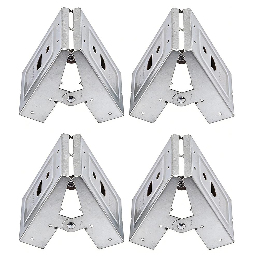 

4 шт. кронштейн для козлов, прочный и простой металлический кронштейн для создания прочных и надежных козлов, столярный стол, кронштейн, инструменты серебряный