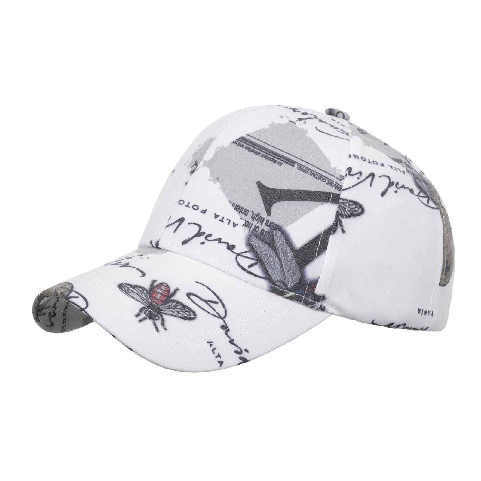 

Европейская и американская новинка осень-зима кепка с принтом стрекозы бейсболка мужская и женская пол пол козырек