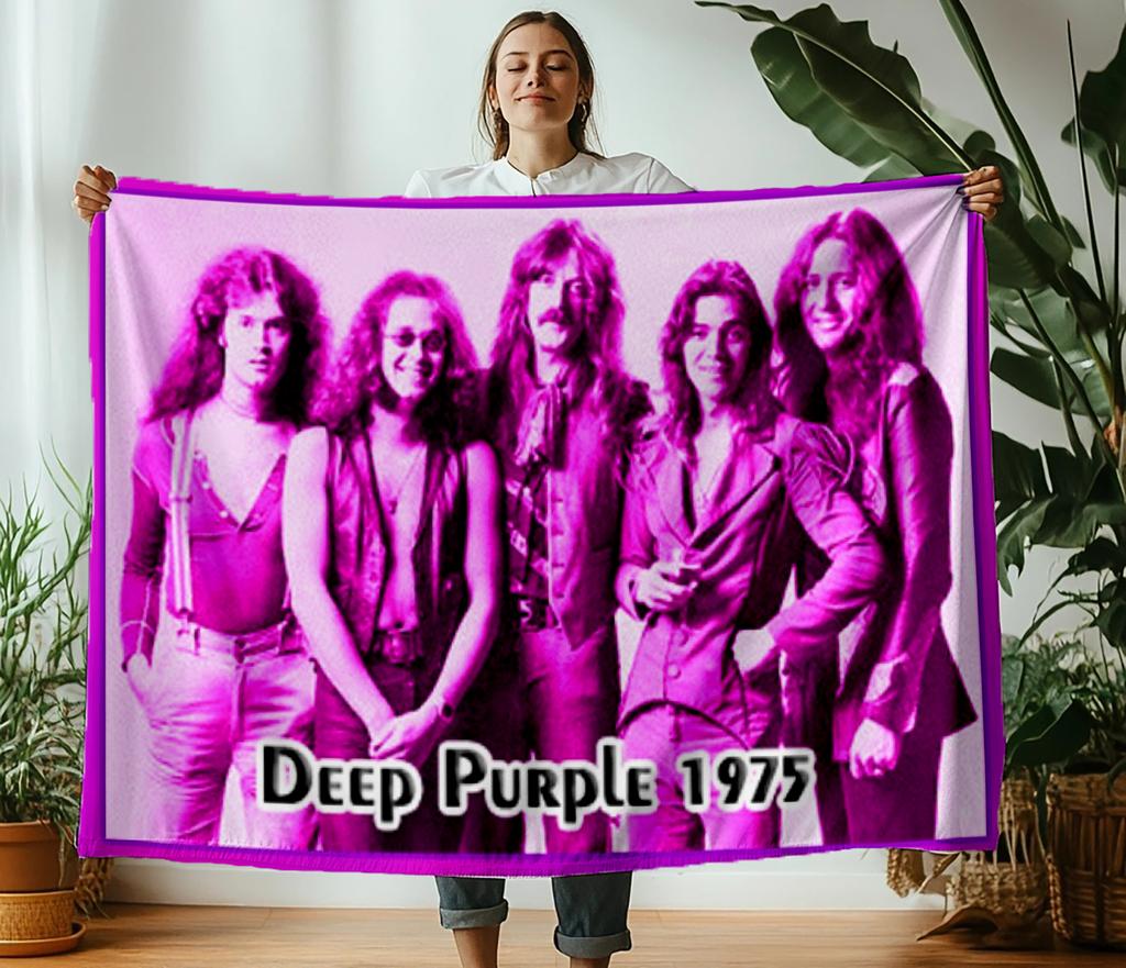 DDeep PPurple rock music band printed blanket Flange warm blanket picnic cubre cama throw blanket bed livings Birthday Gift