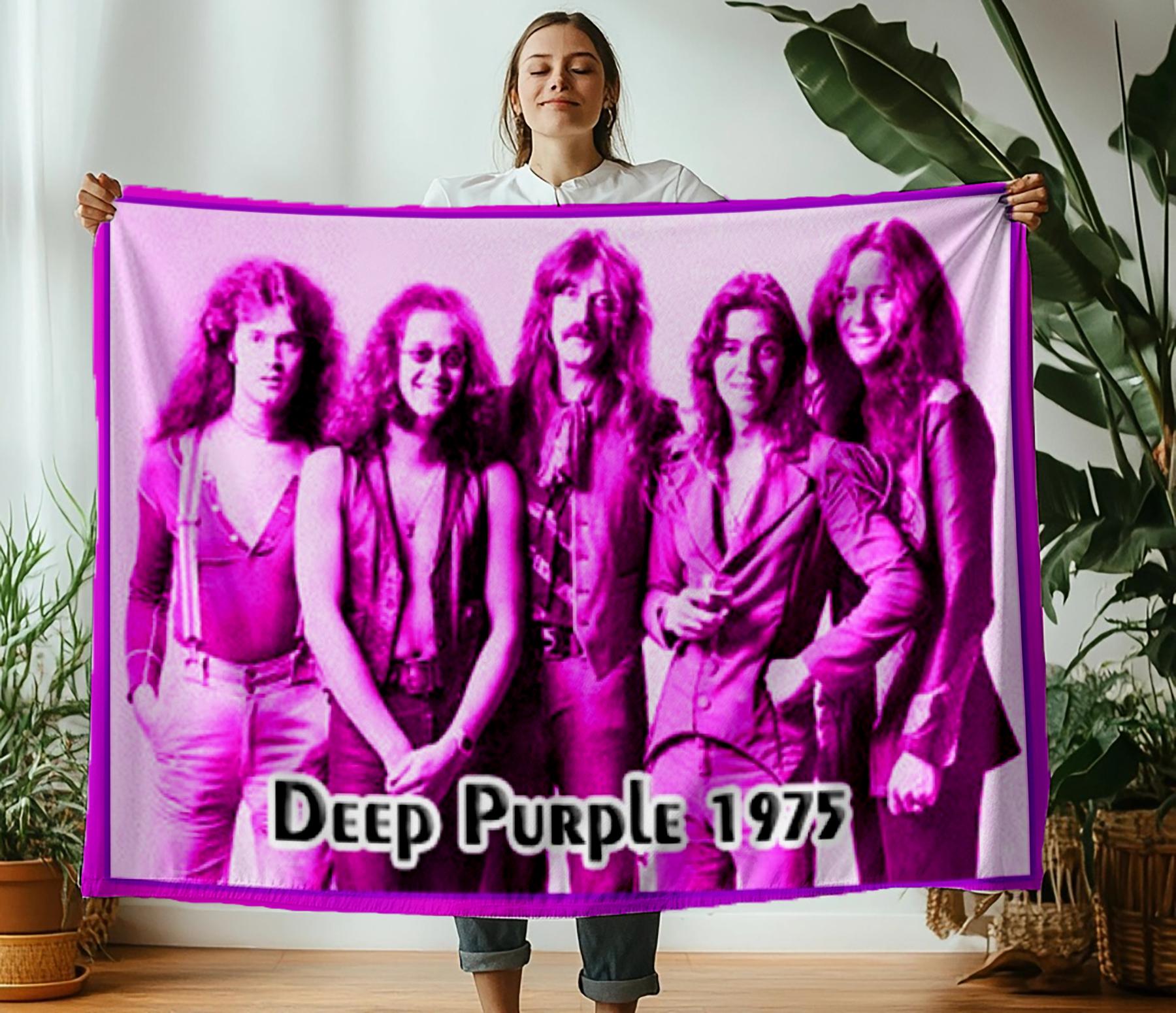 

DDeep PPurple rock music band printed blanket Flange warm blanket picnic cubre cama throw blanket bed livings Birthday Gift 75x100cm (30x40inch)