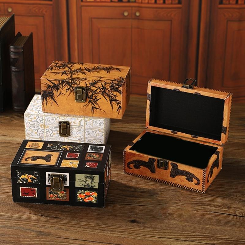 Rust Resistant Wood Jewelry Case Multifunctional Jewelry Box Wood Texture Suitable for Travel and Home Displaying