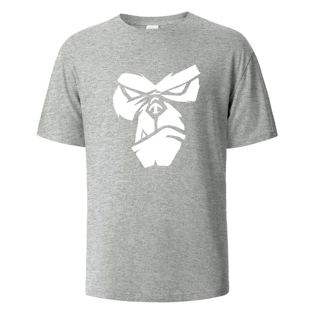 

Футболка с забавным принтом «Лицо гориллы», летние футболки для мужчин и женщин, свободный повседневный топ с короткими рукавами и уличными принтами 2XL