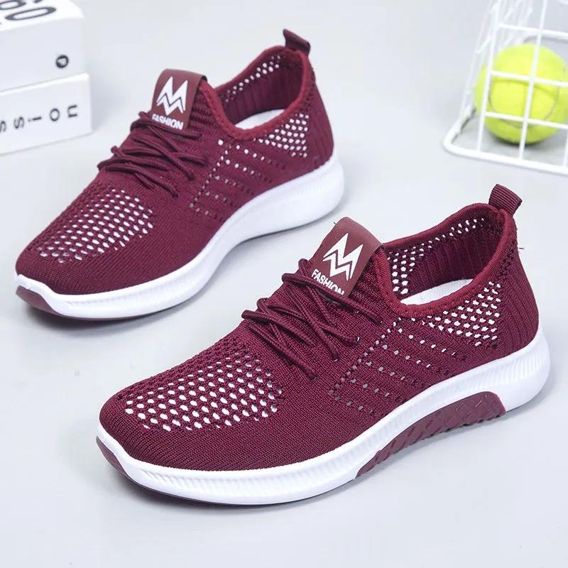 Femmes chaussures plates décontractées mode respirant maille vulcanisé chaussures femmes baskets été dames bateau chaussure