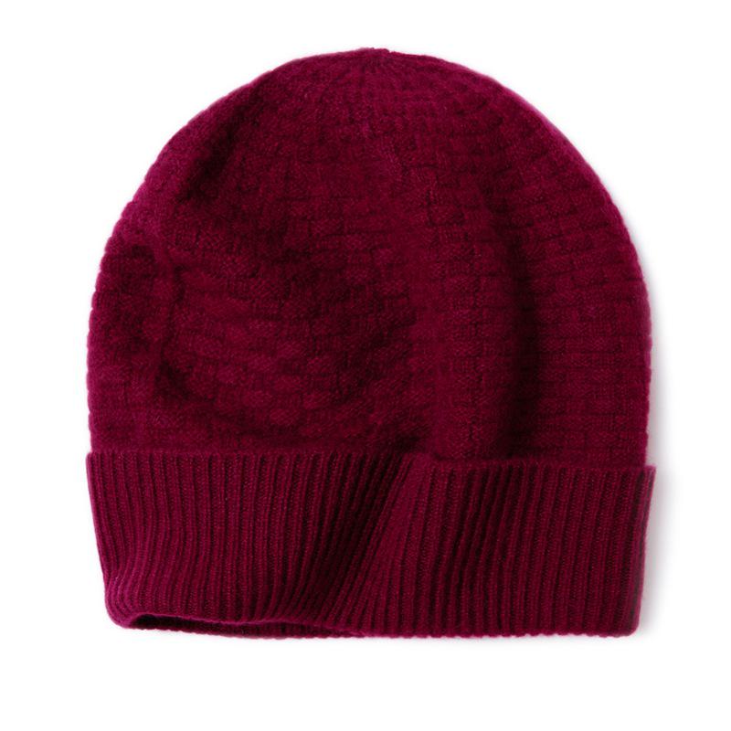 Unisex 100% Pure Cashmere Knitted Hat for Autumn and Winter - Classic, Versatile, and Warm