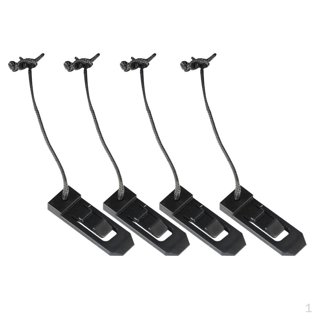 

4 Pieces Surfboard Surfing Clip Skeg Buckle Accessaries Black
