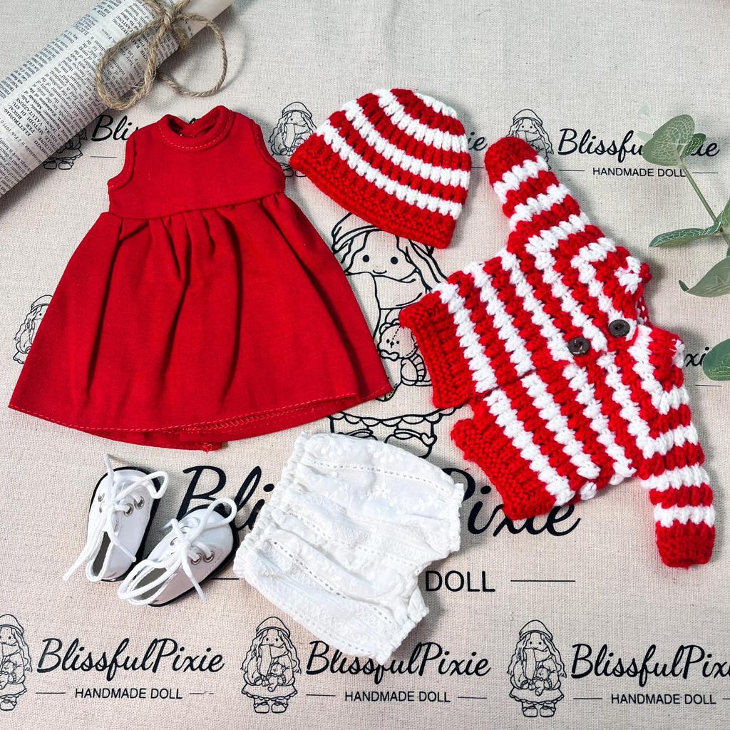 BlissfulPixie Handmade Waldorf Doll Clothes 30cm Clothing Set with Nice Box Girls Christmas Birthday Gift - Quinn Clothing Accessories