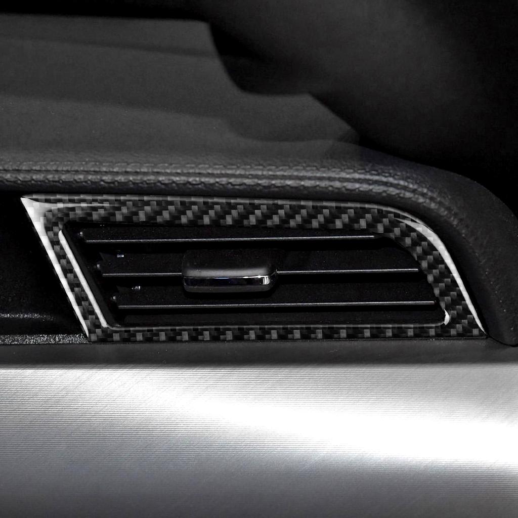 Carbon Fiber Car Dashboard Air Conditioner Outlet Vent Sticker Interior Decal For Ford Mustang GT 2015- Car