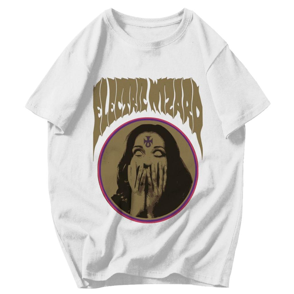 Men T Shirt Electric Wizard Trendy Pops Y2K Graphic Crewneck Unisex Clothing T Shirts