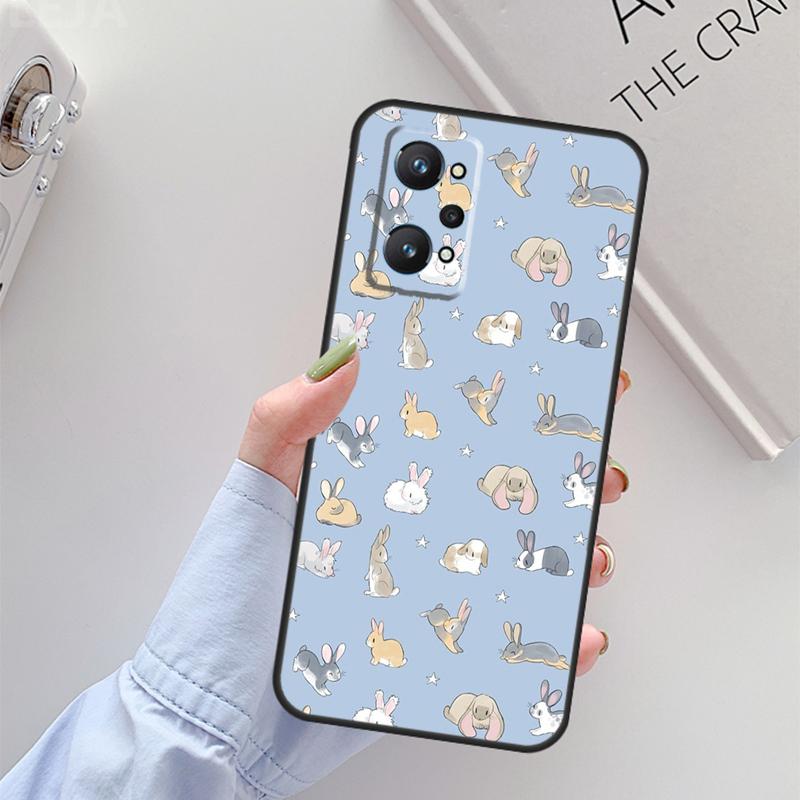 

Cute Bunny Rabbit For Realme 14 12 10 11 13 Pro Plus GT 6 6T 5 GT7 Pro C61 C55 C51 C21Y C25S C67 C75 C53 Case Realme 13 Pro Plus
