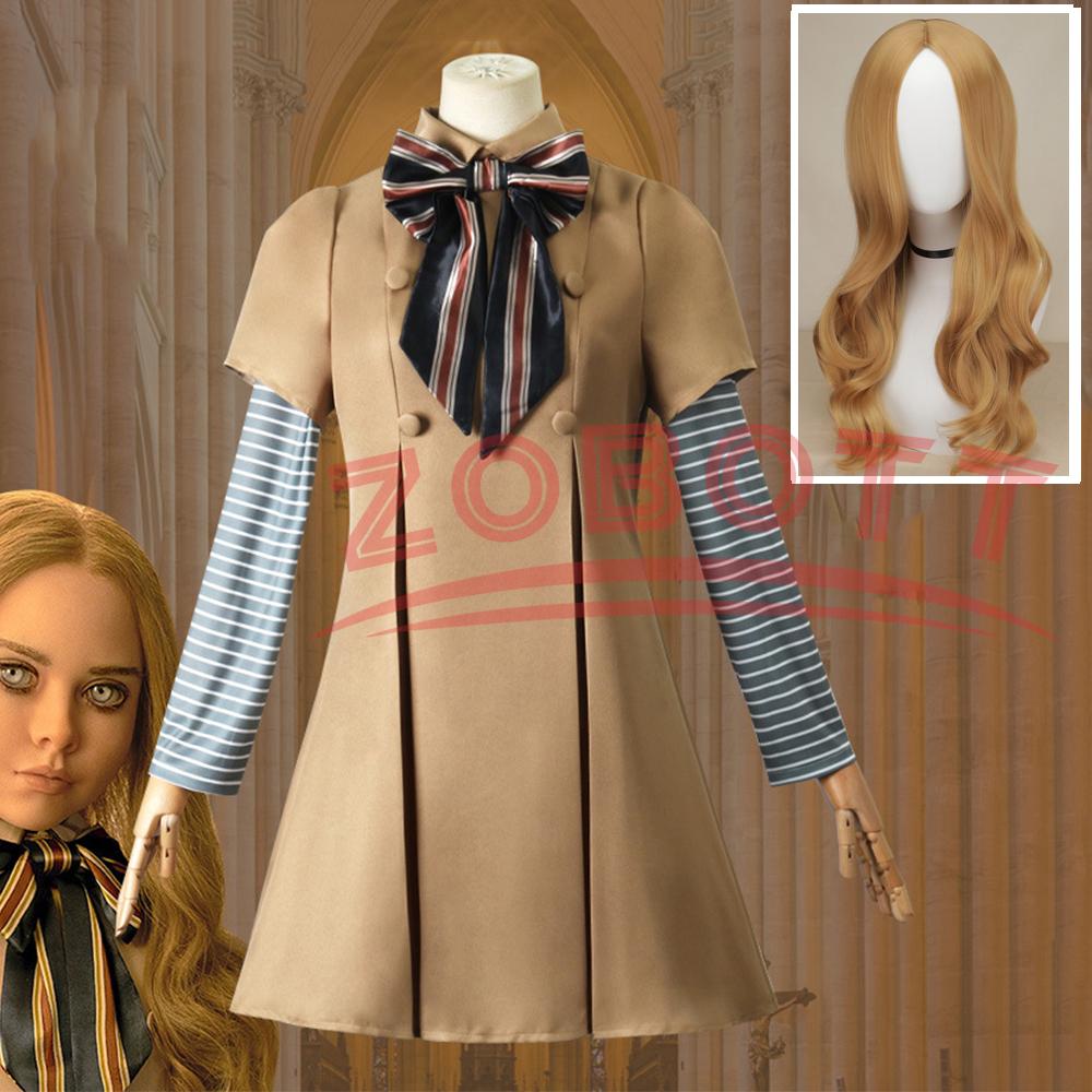 MEGAN Cosplay Dress for Kids Girls Women AI Doll Robots Megan Dresses Uniform MEGAN Girls and Adult Cosplay Halloween Costume