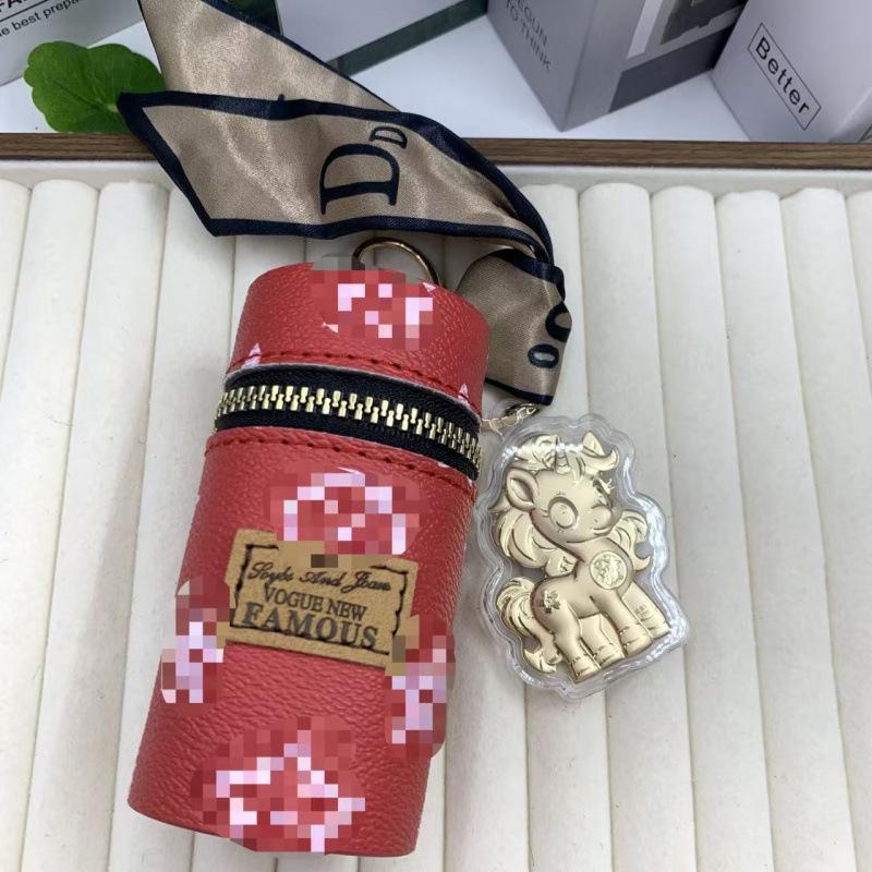 My Little Pony Gold Keychain Pendant - Old Flower Design with Red Envelope