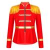 Girls Circus Ringmaster Costume Long Sleeve Front Zip Tassels Shoulder Coat Party Carnival Cosplay Performance Costume