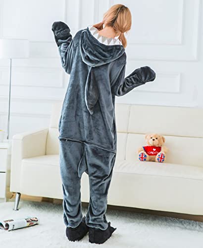 dorawithme Shark Kigurumi Pajamas for Adults, Animal Cosplay Costume for Halloween and Christmas, Unisex (Small)