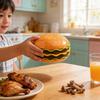 Hamburger Shaped Sandwich Plate Set With Colorful Design For Kids And Adults