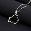 Belarus Map Pendant Necklace for Women Men Stainless Steel Jewelry Gift