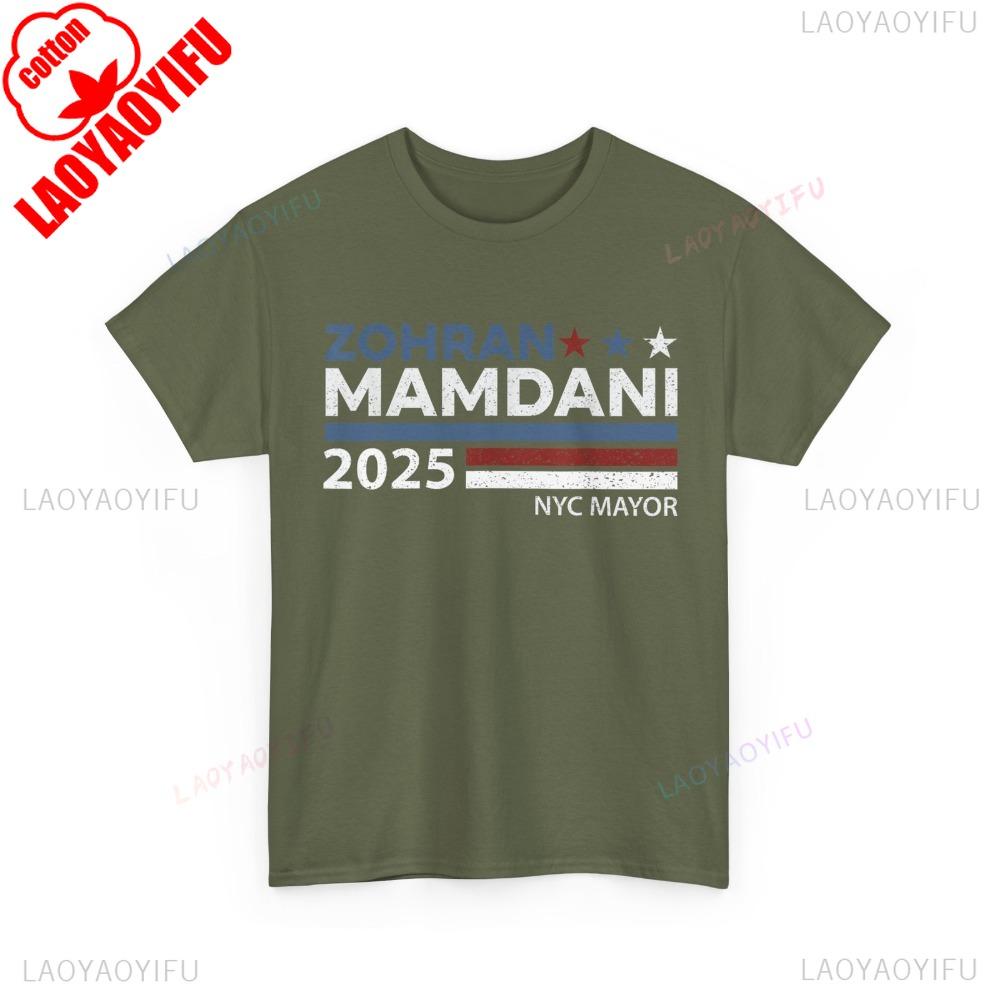Zohran Mamdani Shirt Zohran for NYC Mayor 2025 TShirt Support Mamdani Casual Tshirt Men Women Modern Fashion Cotton Apparel