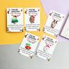 5pcs Christmas Mini Hug Cards with Resin Ornaments Santa Claus Socks Gingerbread Snowman Reindeer Patterns Christmas Gifts