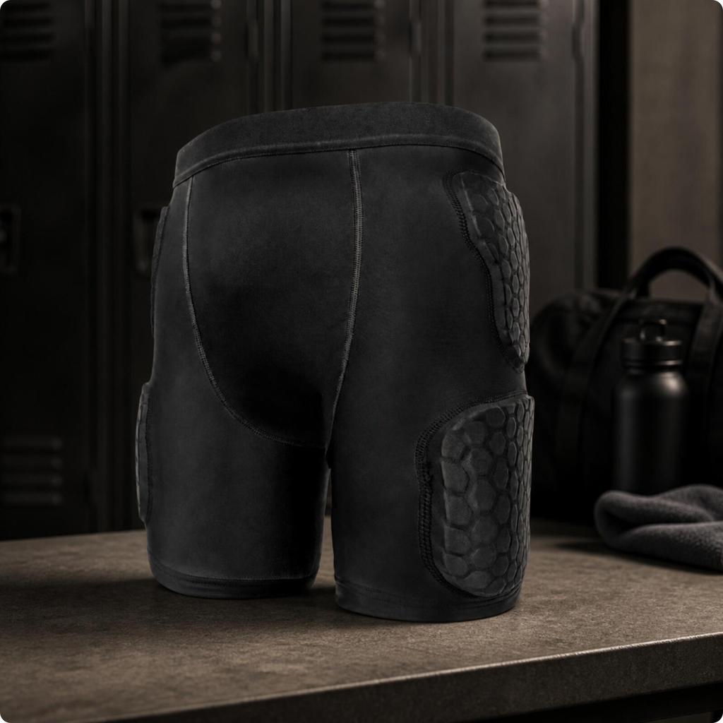 Safety Padded Compression Shorts Elastic for Football