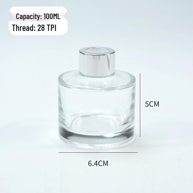 Aromatherapie-Glasflasche mit Rattanstäbchen, Flammelloser Diffusor, Reiseformat, Leer für Raumduft.